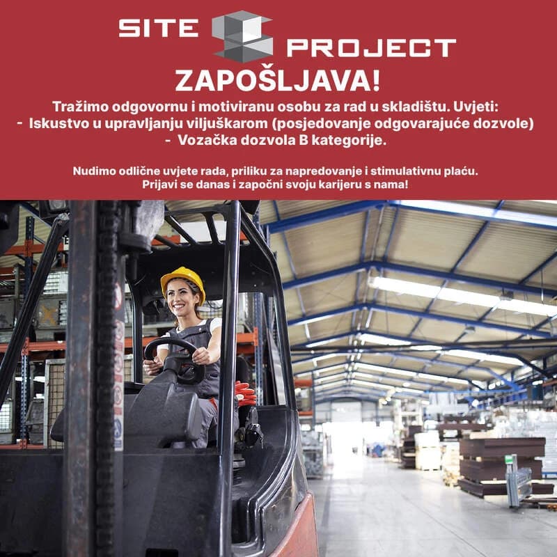 Site Project zapošljava: rad u skladištu